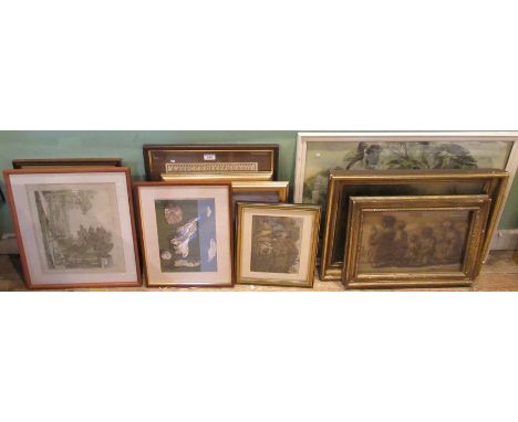 A large collection of miscellaneous framed and glazed pictures, prints and engravings.