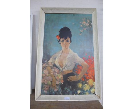 An Ulric print, Valencia Girl, framed 