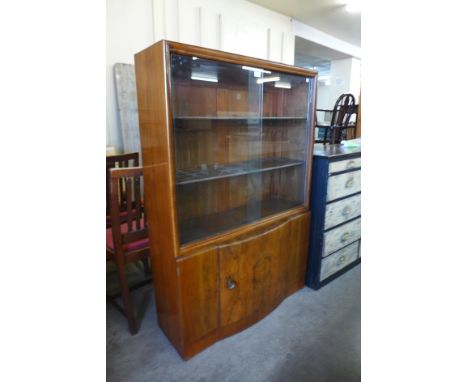 An Art Deco walnut bookcase 