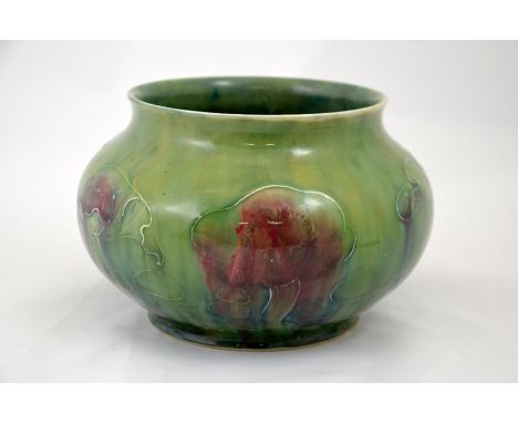 William Moorcroft, a Claremont bowl, ovoid form, circa 1910, signed, 18cm diameter, 12cm high