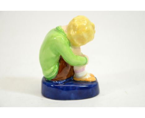 A Royal Worcester figure, Sleepy Boy, 1933, modelled by Margaret Cane, puce mark, painted name and incised monogram to the pl