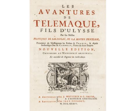 Fenelon, Francois de Salignac de la Motte. Les avantures de Telemaque fils d'Ulysse. Nouvelle édition conforme au manuscrit o