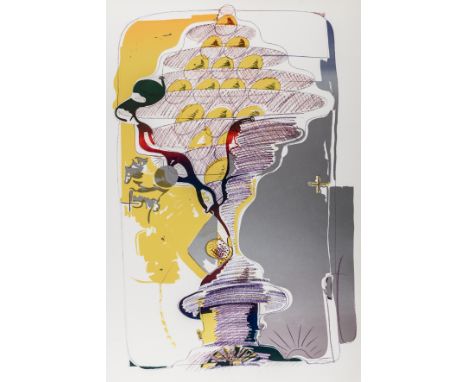 Roth, Dieter. Am Meer, von hinten. Farbsiebdruck auf weißem Karton. Herausgegeben vom Verein für junge Kunst, Baden-Baden, 19