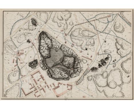 Geologie - - Tjäder, J. J. Karta öfver Fahlu eller Stora Kopparbergs grufwor sammandragen och utgifven �r 1845. (Map of the F