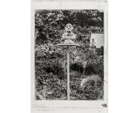 Nachlass Rudolf Rieser - - Roth, Dieter. P.o.th.A.a.Vfb. (Portrait of the Artist as Vogelfutterbüste). Graphik auf Bütten. Li