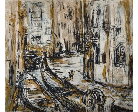 Margaret Kroch-Frishman (1897-1972) German. "Gondola 111, 1965", Lithograph, Signed, Dated '65 and numbered 56/100 in Pencil,