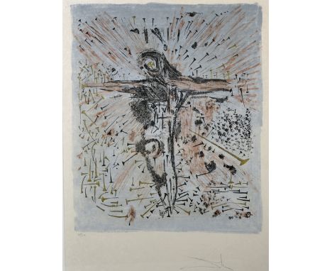 Salvador Dali (1904-1989) Spanish. The Fallen Christ, Lithograph, Signed and numbered 178/500, overall 24" x 18.5".