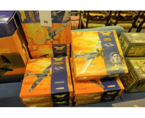 A collection of eight boxed Corgi "The Aviation Archive" Flying Aces, consisting of Messerschmitt 109E JG 26 " Schlageter " A