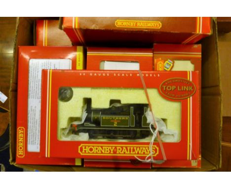 Nine boxed Hornby Railway loco's, consisting of (1) R.150 L&Y 0-4-0 ST Loco, (2) R.300 GWR Class 57XX Loco Pannier Tank, (3) 