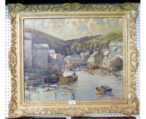 A. Cook, port scene, oil on canvas, 49cm x 58cm