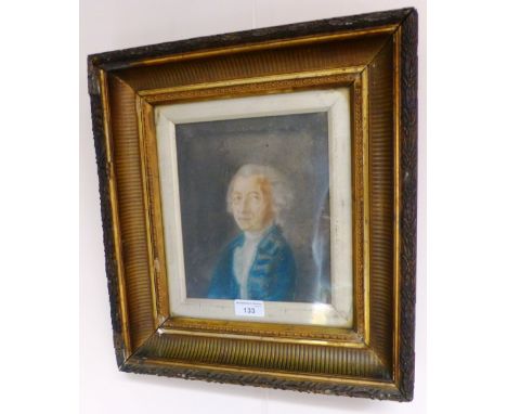 English 19th school, portrait of a naval officer, watercolour, 22cm x 29cm