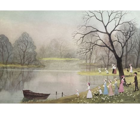 Helen Bradley, limited edition print, 'April', signed in pencil. 40 x 57cm