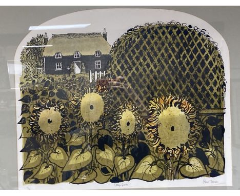 Robert Tavener (1920-2004), limited edition print, Cottage Garden, signed in pencil and inscribed, numbered 1/30, 47 x 55cm