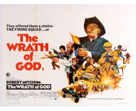 Original vintage movie poster for UK release of American western The Wrath Of God directed by Ralph Nelson starring Robert Mi