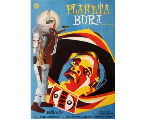 Original vintage movie poster for the 1962 Soviet sci-fi film, Storm Planet (&ETH;Ÿ&ETH;&raquo;&ETH;&deg;&ETH;&frac12;&ETH;&m