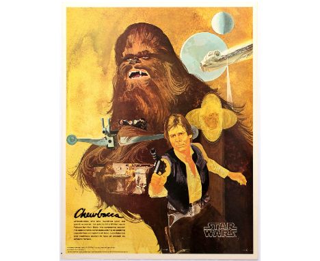 Original vintage advertising poster: Chewbacca - Star Wars. An original poster series from The Coca-Cola Company, and Burger 