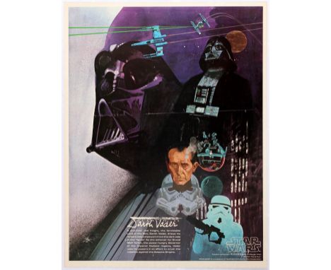 Original vintage advertising poster: Darth Vader - Star Wars. An original poster series from The Coca-Cola Company, and Burge