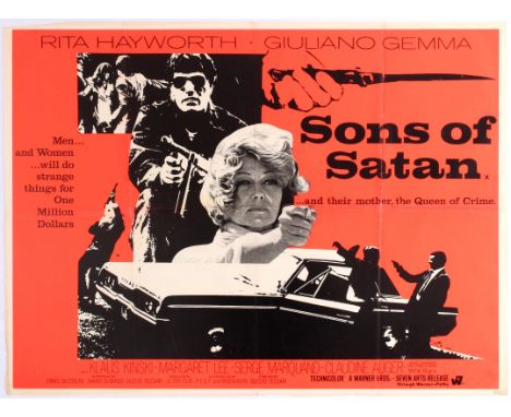 Original vintage movie poster for UK release of 1968 Italian drama Bastardi directed by Duccio Tessari starring Rita Hayworth