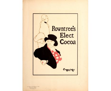 Original antique advertising poster for Rowntree's Elect Cocoa published by Les Maitres de l'Affiche / Masters of the Posters