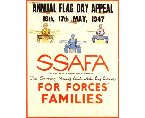 Original vintage propaganda poster published by the Soldiers' Sailors' &amp; Airmen's Families Association SSAFA for the Annu