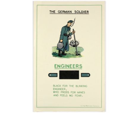 Set of 2 original vintage UK World War Two propaganda posters: The German Soldier - Engineers and The German Soldier - Medica