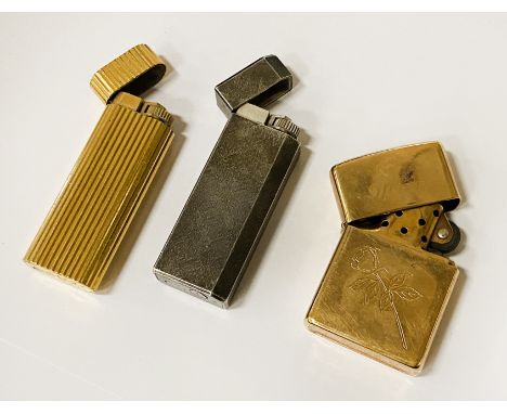 2 CARTIER LIGHTERS WITH ZIPPO