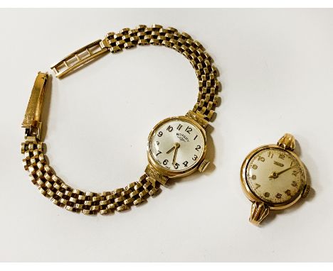 9CT GOLD ROTARY LADIES COCKTAIL WATCH &amp; STRAP WITH A 9CT GOLD TISSOT WATCH
