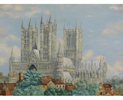 R. Lewis-Somerwill. Lincoln Cathedral, oil on canvas, signed, 61cm x 71cm.