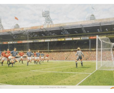 Pascal Farrell (20thC). The Goal That Inspired The Double, artist signed limited edition print, 365/1000, 43cm x 56cm.