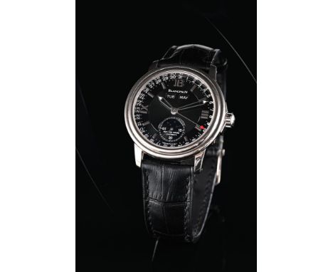 Y&nbspBLANCPAIN, VILLERET AN 18 CARAT WHITE GOLD TRIPLE CALENDAR WRIST WATCH WITH MOON PHASE, NO. 102, CIRCA 2000Movement: Ca