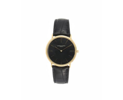 Y&nbspVACHERON & CONSTANTIN, ULTRA-THIN, REF. 6115 A A GOLD COLOURED WRIST WATCH, NO. 481360, CIRCA 1974Movement: Cal.1003, m