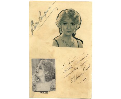 TODD THELMA: (1906-1935) American Actress, famous for her roles in various comedy films alongside The Marx Brothers, Laurel &