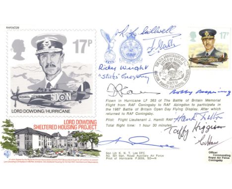 BATTLE OF BRITAIN: Selection of signed First Day Covers by various fighter pilots who served in the Battle of Britain during 