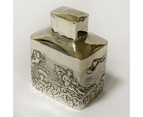 HM SILVER (BIRMINGHAM) TEA CADDY 3OZS APPROX