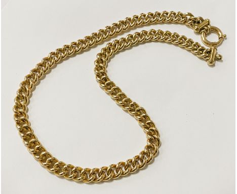 9 CT. GOLD CURB LINK CHAIN - APPROX 39.1 GRAMS