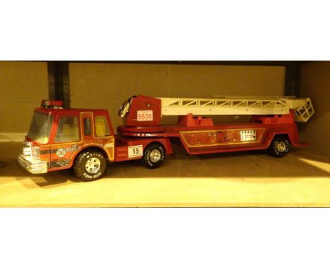 Nylint hook and ladder metal and plastic articulated fire engine
