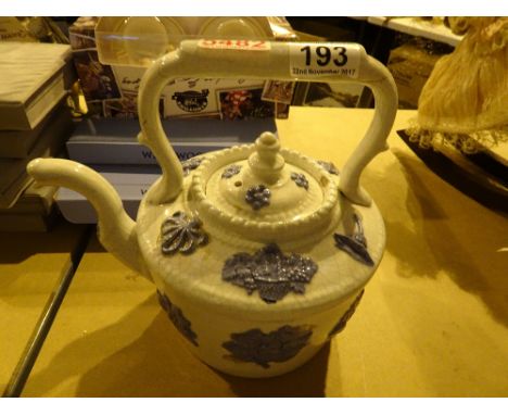 Victorian teapot with applique decoration