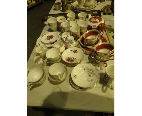 Mixed ceramic tea sets including Wedgwood