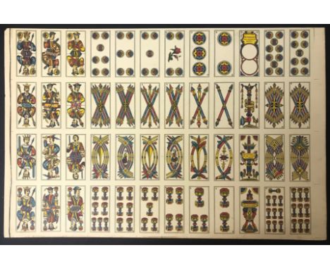 UNCUT SHEET OF PLAYING CARDS - ITALIAN