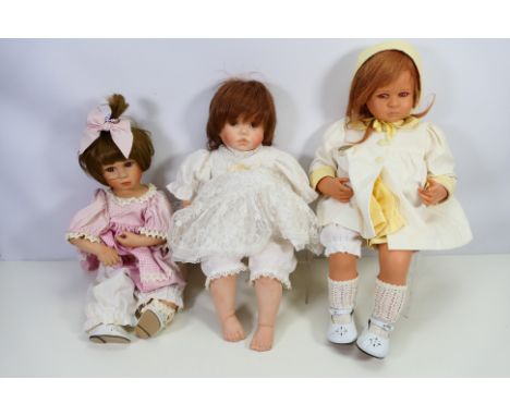 Rolfe - Treffeisen - 3 x large limited edition porcelain dolls, one by Ruth Treffeisen which is numbered 163 / 200, one calle