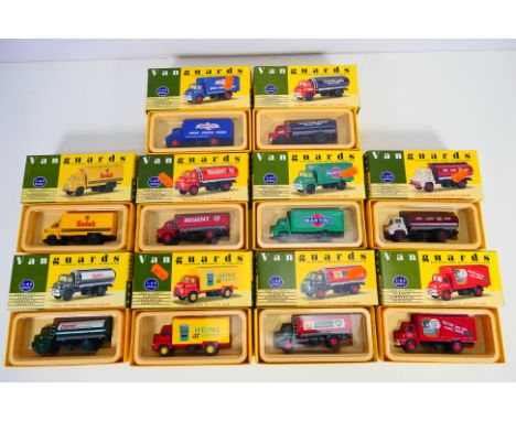 Corgi Vanguards - A collection of trucks in 1/64 scale including Thames Trader Castrol tanker # VA9001, Bedford S Heinz van #