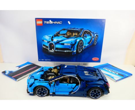 Lego - Lego Technic Bugatti Chiron #42083 built set, with box and instructions, key for air brake and suitcase under bonnet. 