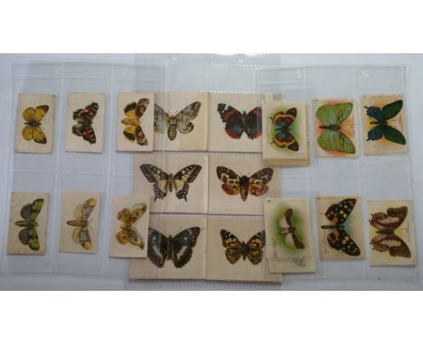 MIXED, silk part sets, inc. BAT Butterflies &amp; Moths, medium, Spanish issue captions; Lea Butterflies &amp; Moths, small &