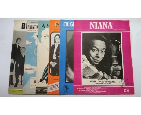 POP MUSIC, signed sheet music booklets, inc. Geoff Love (Niana), Keith Michell (I'll Give You the Earth), Graham Knight - Mar