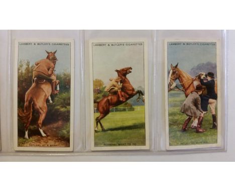 LAMBERT &amp; BUTLER, complete (6), inc. Garden Life, Horsemanship, Interesting Customs and Traditions of the Navy, Army and 