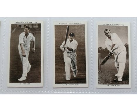 MIXED, complete (7), Ogdens Prominent Cricketers, L&amp;B Motor Cycles; Wills (4), Old Furniture 1st &amp; 2nd, Famous Invent