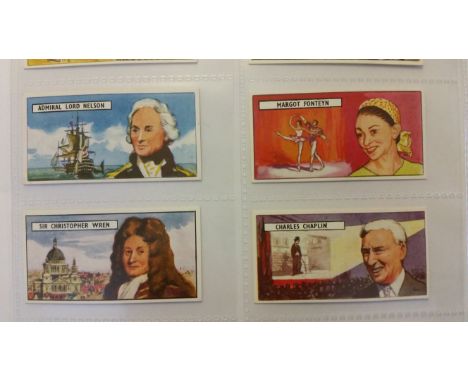 MIXED, complete (15), inc. Lyons (6), Famous People, Train Spotters, Wings of Speed; Mitcham, Mobil, Morning Foods (3), Musgr