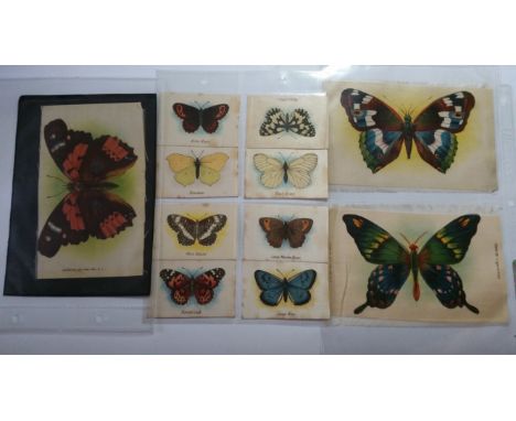 MIXED, silks part sets, inc. ATC Butterflies, large; ATC Butterflies &amp; Moths, medium; African Tobacco Types of British Bu