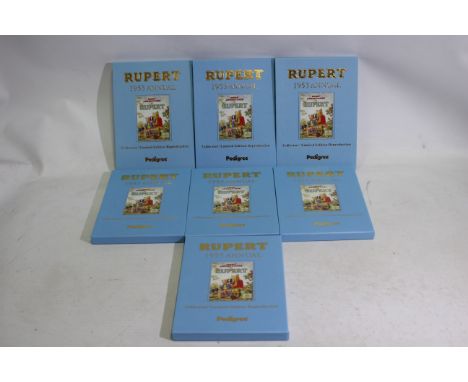 Rupert The Bear - A collection of 7 x 1953 reproduction/facsimile limited edition Rupert annuals. All come with their certifi