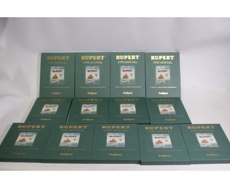 Rupert The Bear - A collection of 13 x 1950 reproduction/facsimile Rupert limited edition annuals. All come with certificates